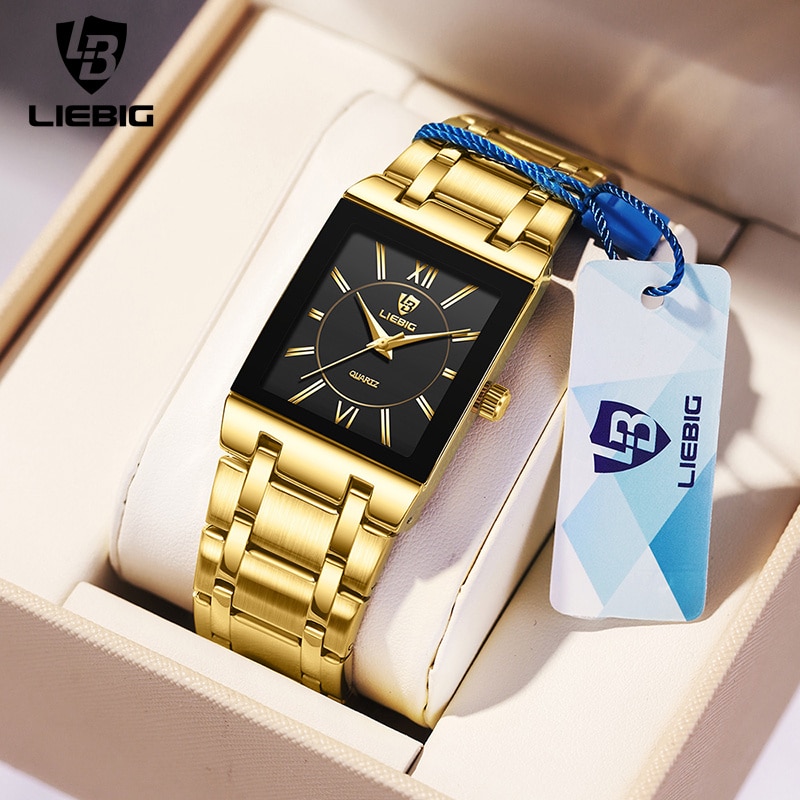 Luxury Watch Collection - LiEBIG Luxury Golden Quartz Wristwatches For