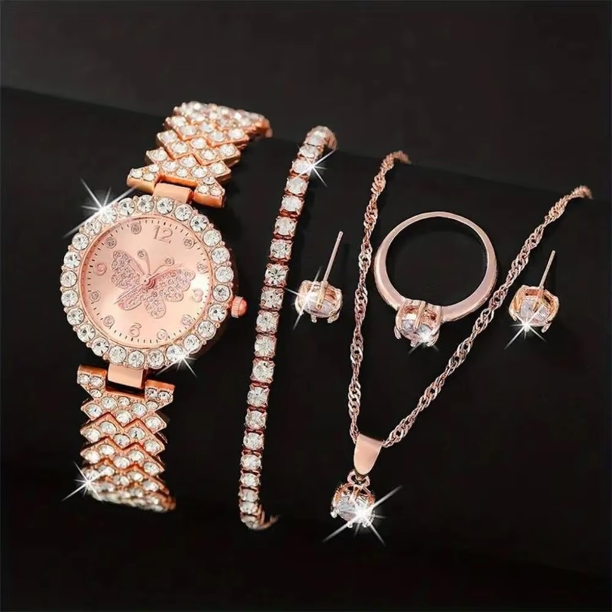 6PCS/Set Luxury Rhinestone But - Luxury Watch Holder recension och pris