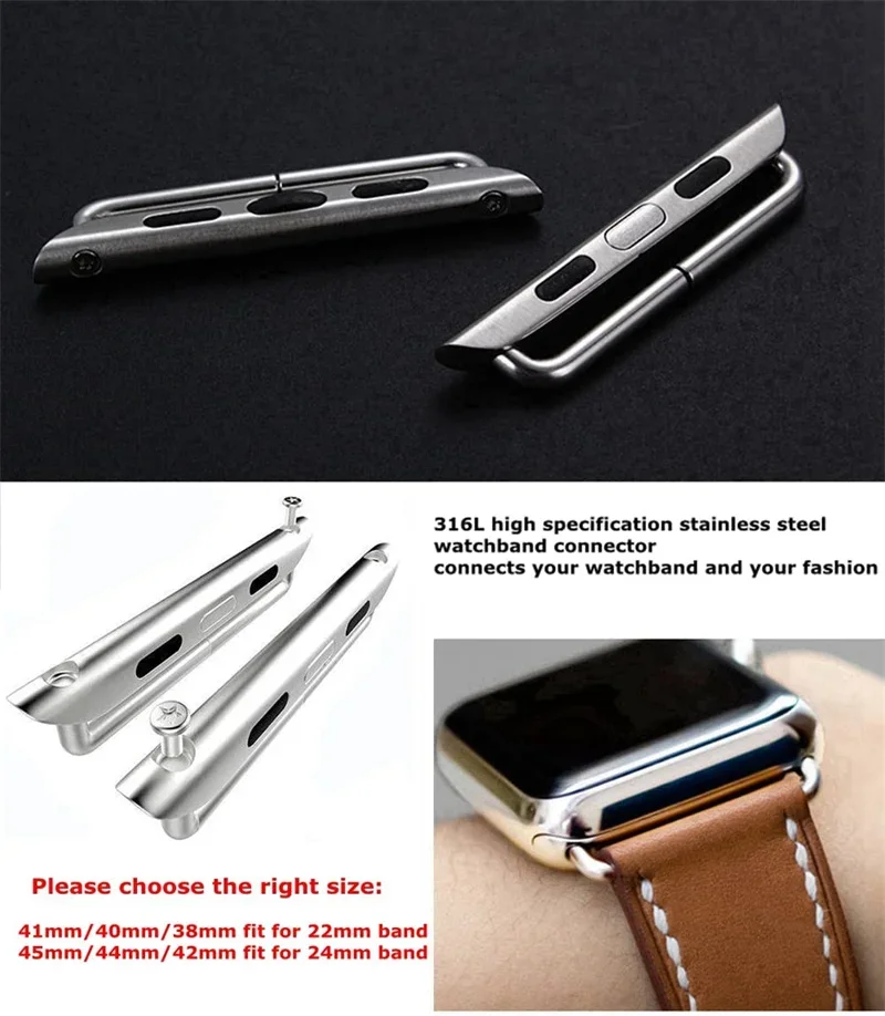 2pcs Connector Adapter for App - Luxury Watch Apple Bands recension och pris