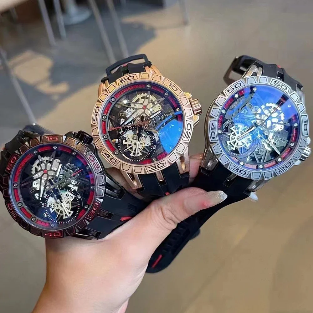 3D Quartz Watches Men Luxury C - Luxury Watch With Rubber Strap recension och pris
