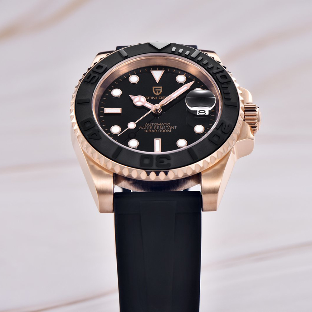 PAGANI DESIGN Automatic Watch  - Luxury Watch With Rubber Strap recension och pris