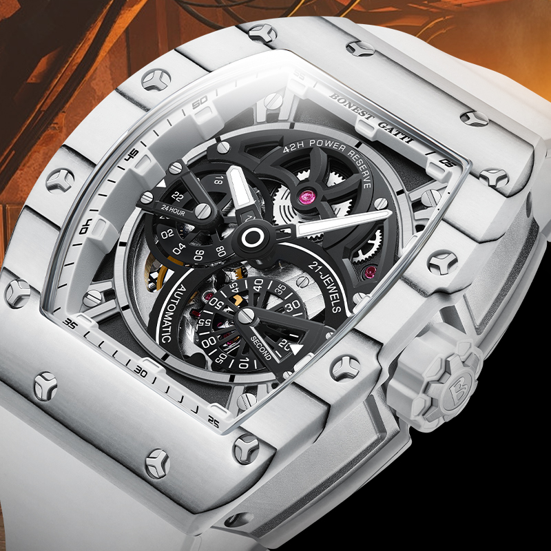 BONEST GATTI Men's Mechanical  - Luxury Watch With Rubber Strap recension och pris