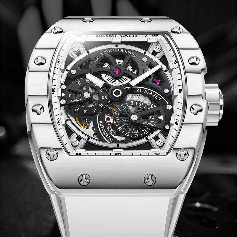 BONEST GATTI Men's Mechanical  - Luxury Watch With Rubber Strap recension och pris