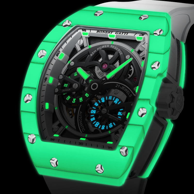 BONEST GATTI Men's Mechanical  - Luxury Watch With Rubber Strap recension och pris