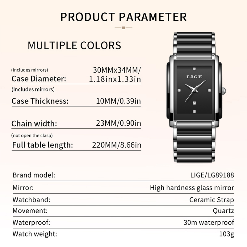 LIGE New Luxury Women Watches  - Luxury Watch Holder recension och pris