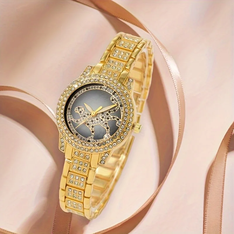 5pcs/set Women's Watch Cheetah - Luxury Watch Gift For Her recension och pris