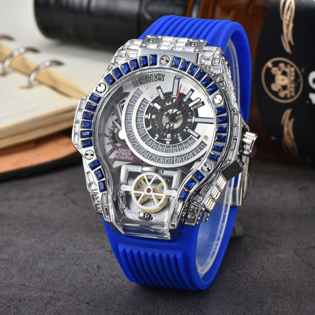 Full diamond Case Business Lux - Luxury Watch With Rubber Strap recension och pris