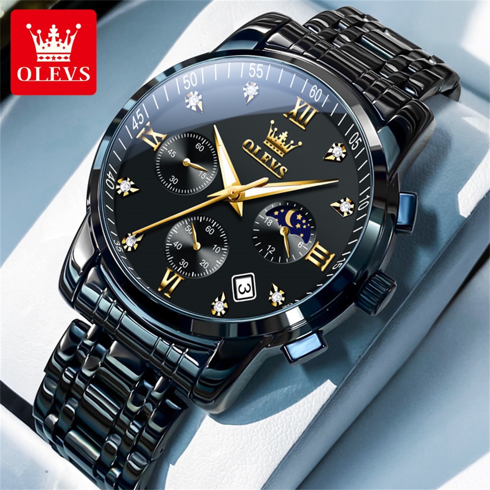 OLEVS Popular men's watches st - Luxury Watch Black recension och pris