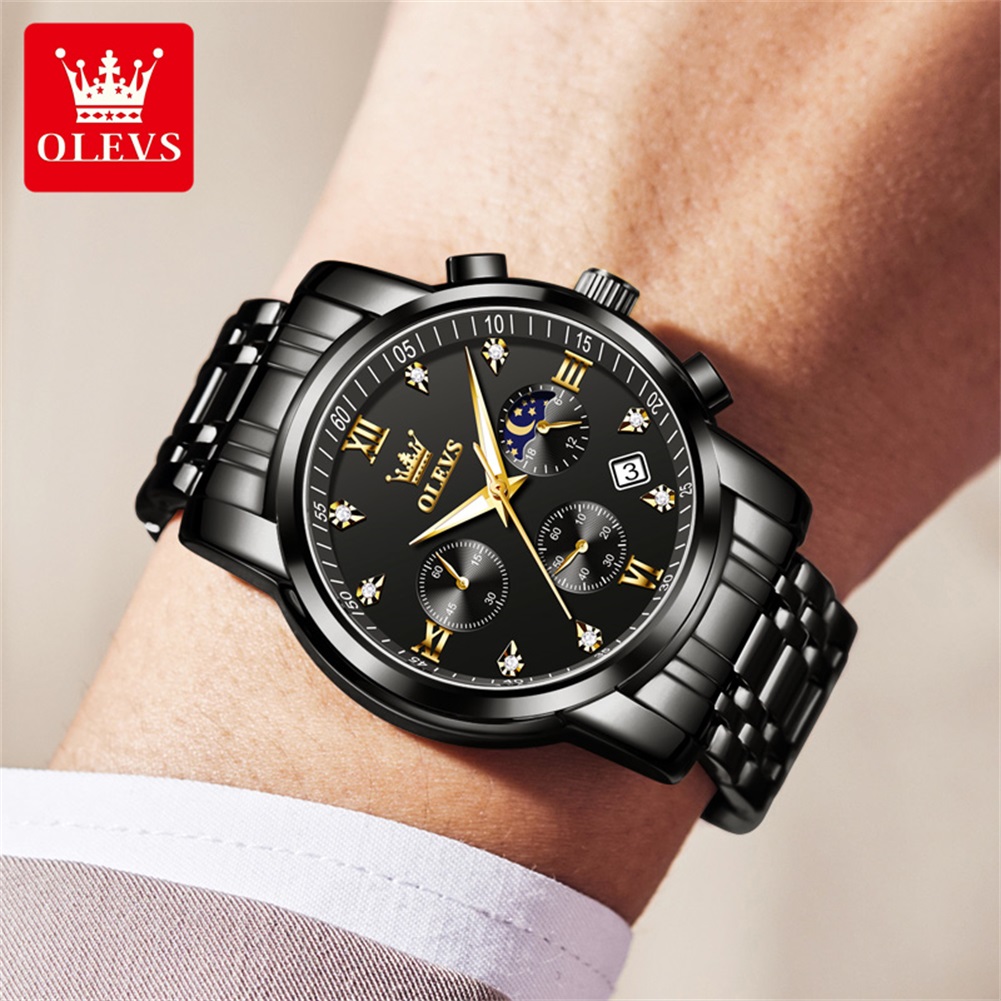 OLEVS Popular men's watches st - Luxury Watch Black recension och pris