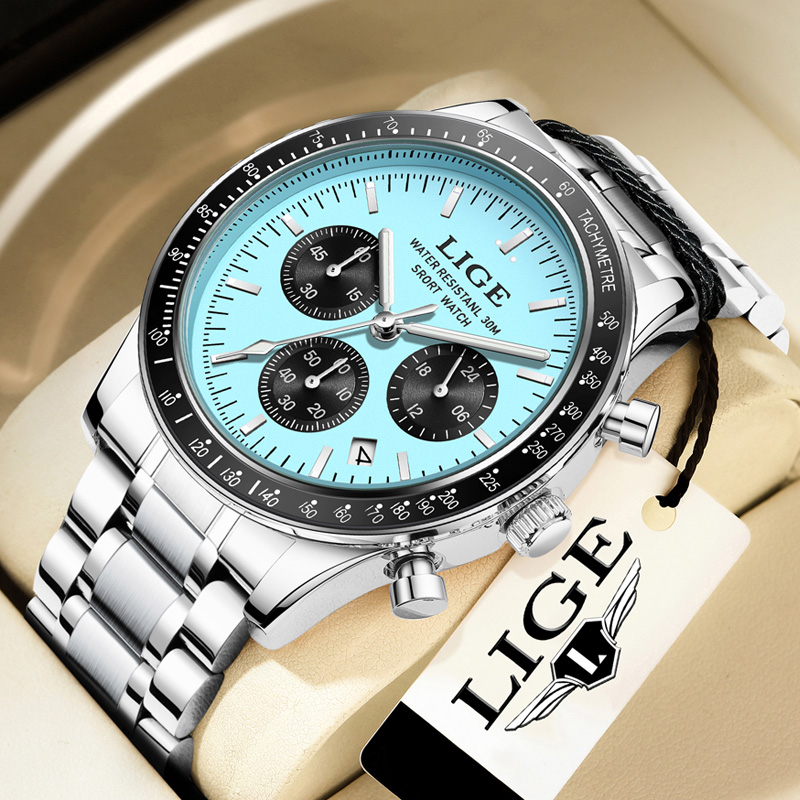 LIGE Top Brand Luxury New Men  - Luxury Watch Low Price recension och pris