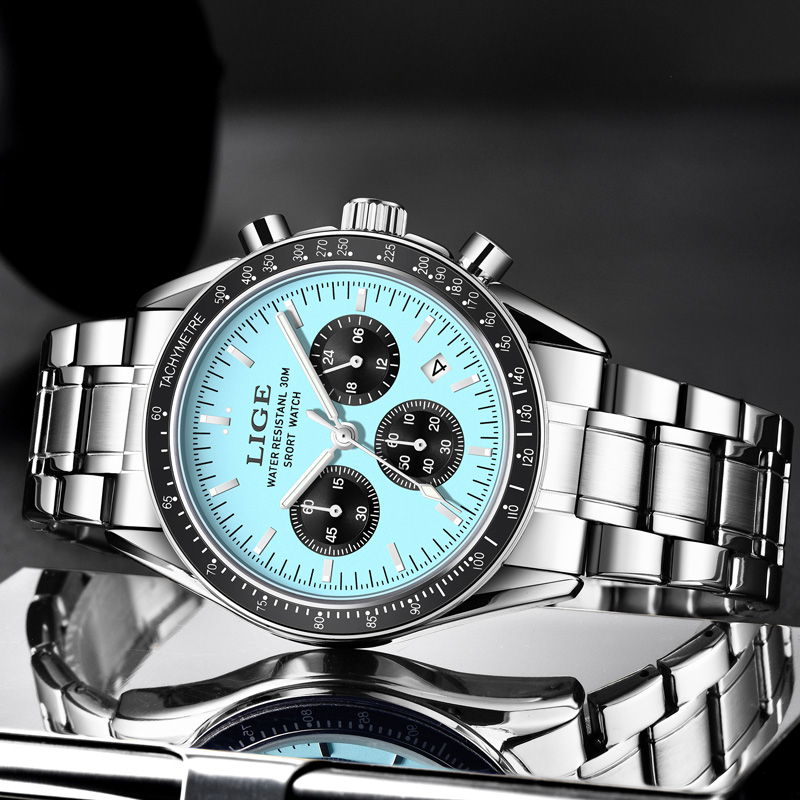 LIGE Top Brand Luxury New Men  - Luxury Watch Low Price recension och pris