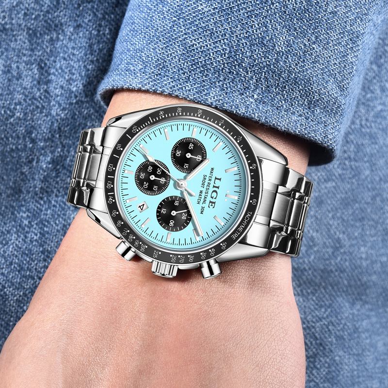 LIGE Top Brand Luxury New Men  - Luxury Watch Low Price recension och pris