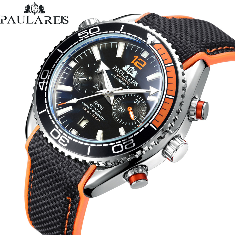 PAULAREIS P Luxury Men Automat - Luxury Watch With Rubber Strap recension och pris