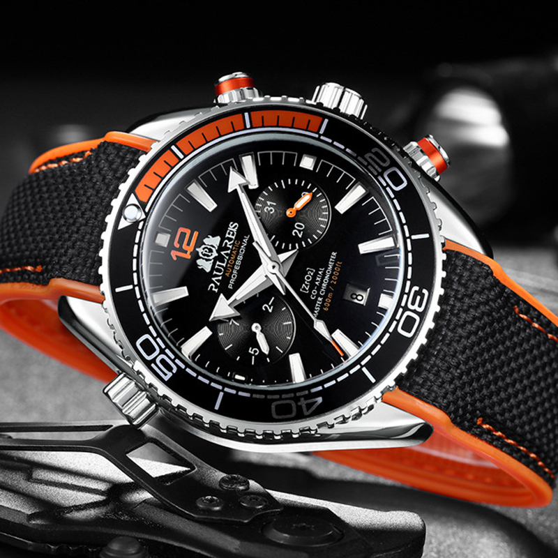 PAULAREIS P Luxury Men Automat - Luxury Watch With Rubber Strap recension och pris