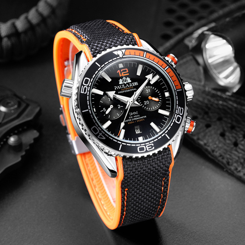 PAULAREIS P Luxury Men Automat - Luxury Watch With Rubber Strap recension och pris