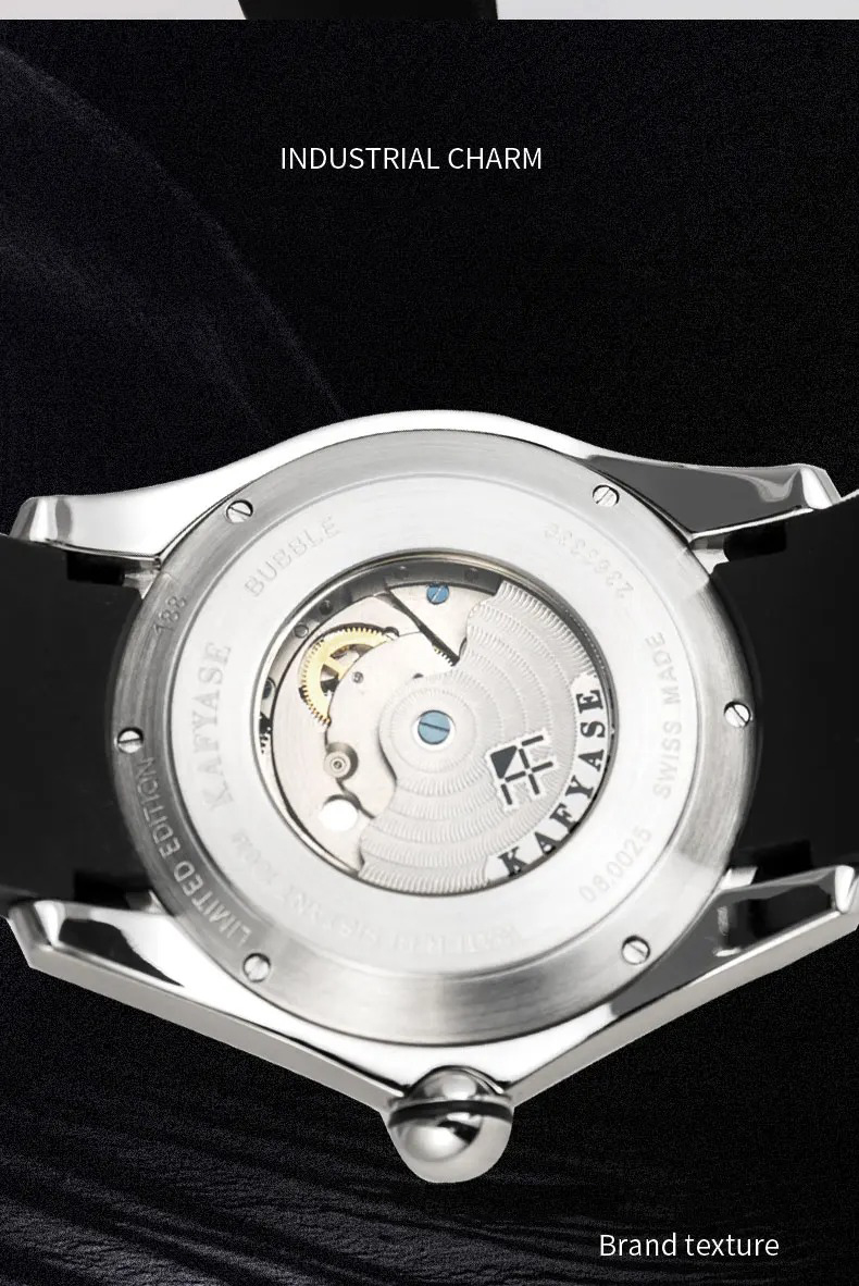 KAFYASE Men Automatic Watch 46 - Luxury Watch With Rubber Strap recension och pris