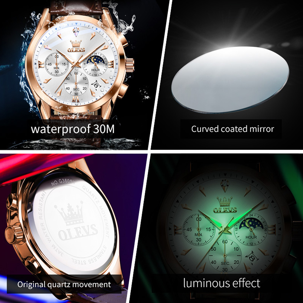 OLEVS Brand New Fashion Quartz - Luxury Watch Low Price recension och pris