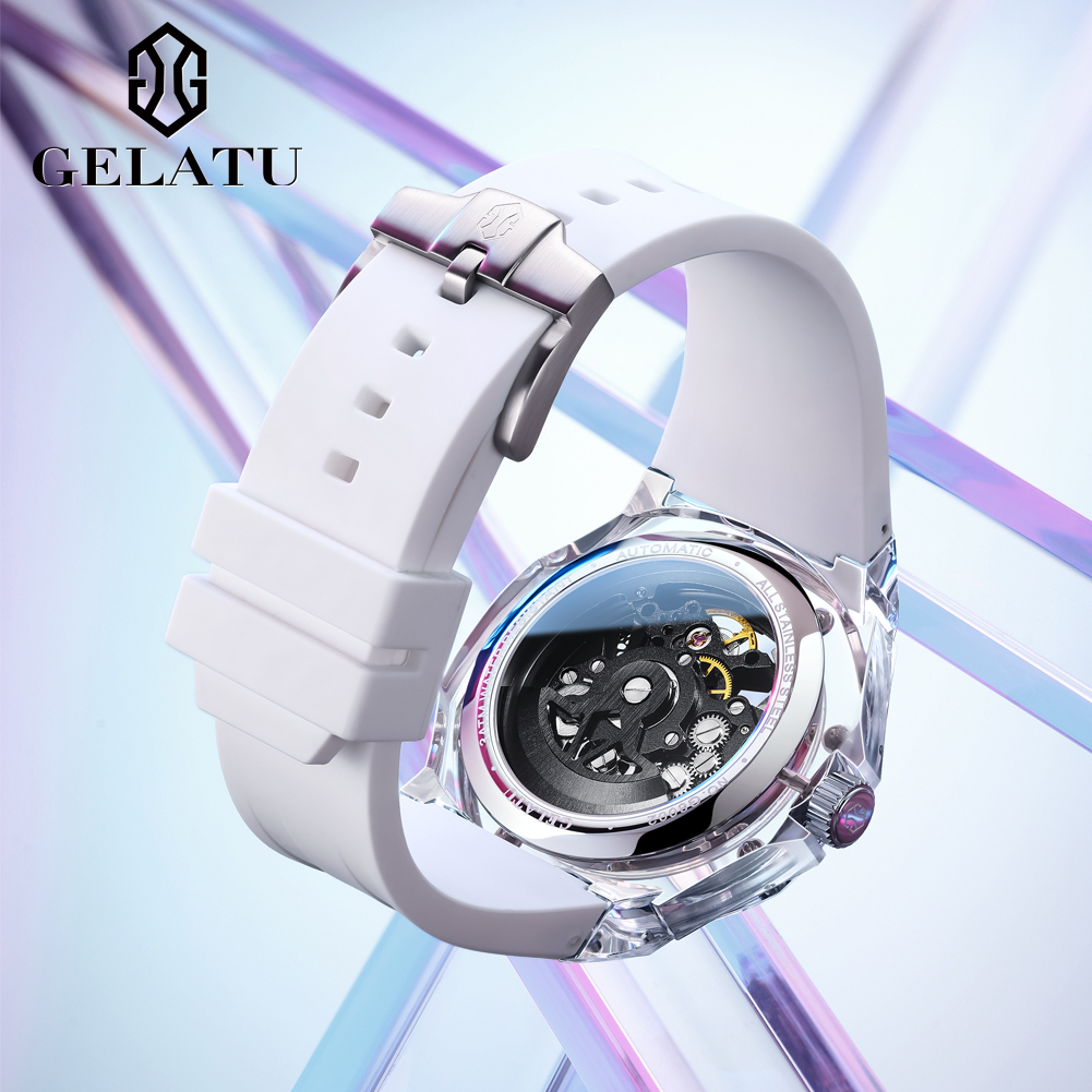 GELATU 8002 Automatic Mechanic - Luxury Watch With Rubber Strap recension och pris