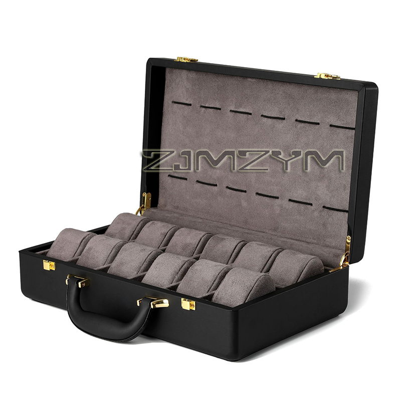 12 Slots Watch Box Mens Watche - Luxury Watch Holder recension och pris