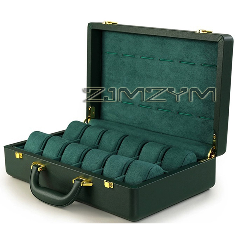 12 Slots Watch Box Mens Watche - Luxury Watch Holder recension och pris